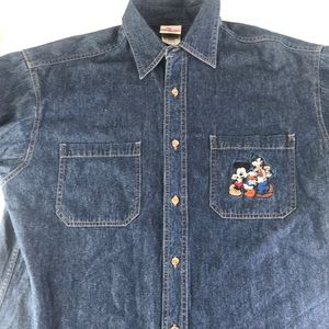 Disney Jean long sleeve shirt medium